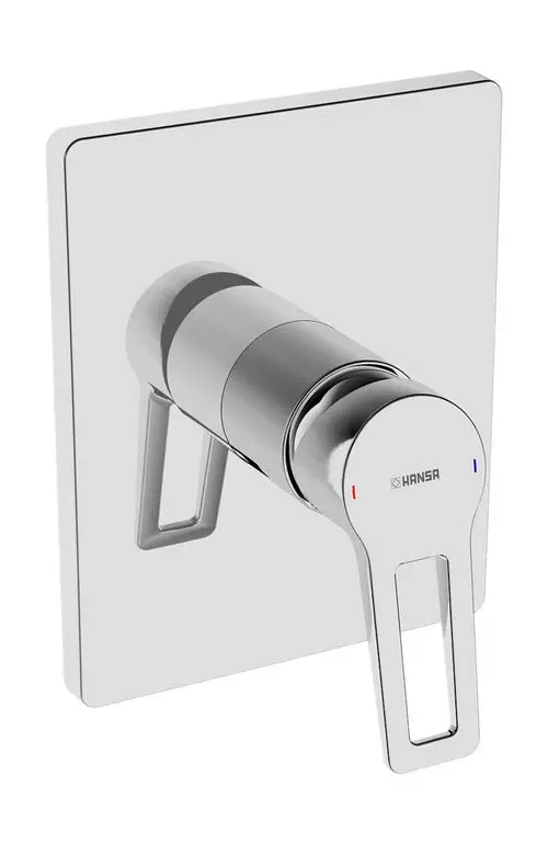 HANSA Einhebelmischer Fertigmontageset für Brausebatterie HANSATWIST 8985 Rosette eckig Bügelhebel Chrom, 89859085, Artikel in Kategorie